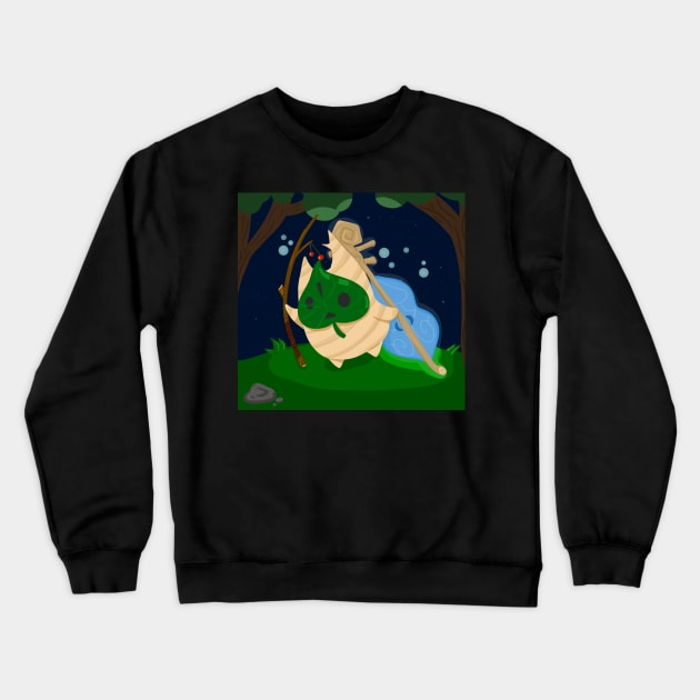 leaf musician korok w/ background Crewneck Sweatshirt by Punk-Creations